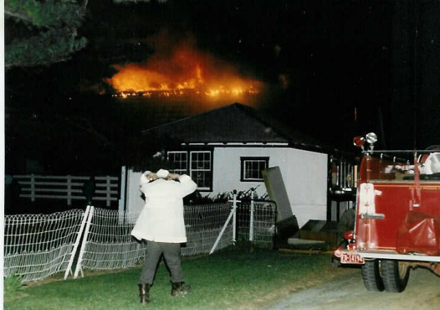 Barn Fire on Peters Road... 1987